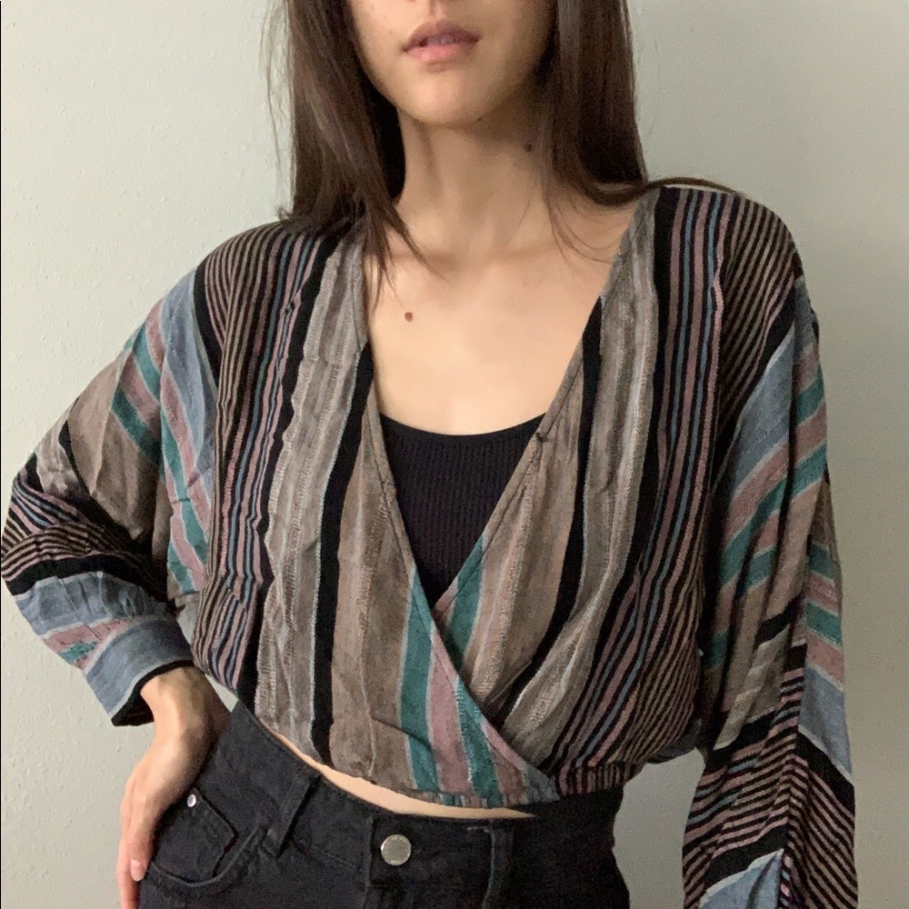 American Eagle Striped Blouse